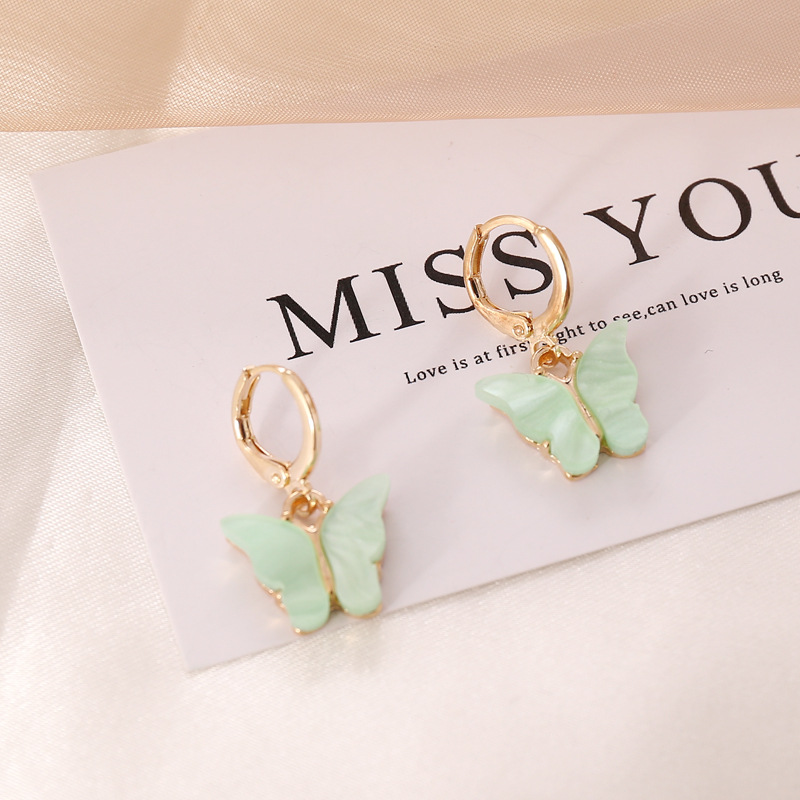 Women'S Gender Butterfly Plating Alloy No Inlaid 18K Gold Plated Earrings
