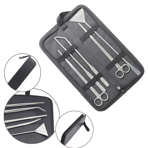 Aquarium Aquatic Plant Tool Kit Scissors Clip Sand Leveler Fish Tank Cleaning Tool Kit Set Tweezers Sazi 5-piece Set