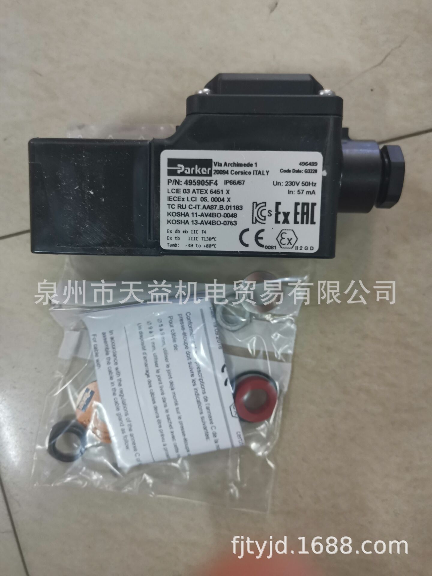 495905F4   Parker气动阀-天益机电供应液压气动