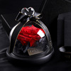 毕业季礼物永生花摆件七夕情人节创意礼品玻璃罩玫瑰花礼盒成品