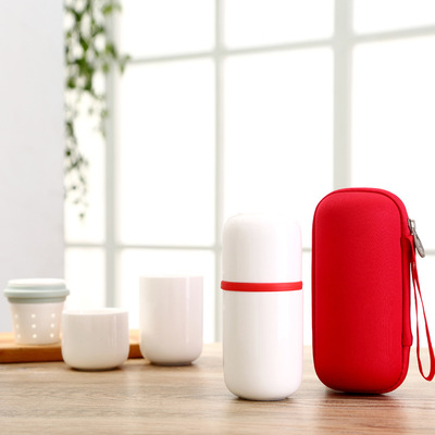 陶瓷旅行功夫茶具套装户外便携包快客杯泡茶同心杯尾货商品