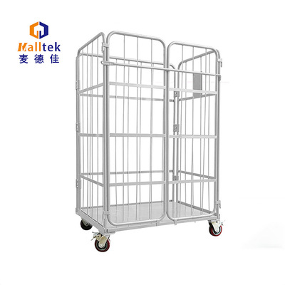 MT-LRC02 供应仓库理货周转物流台车  喷塑周转车金属笼车 直销