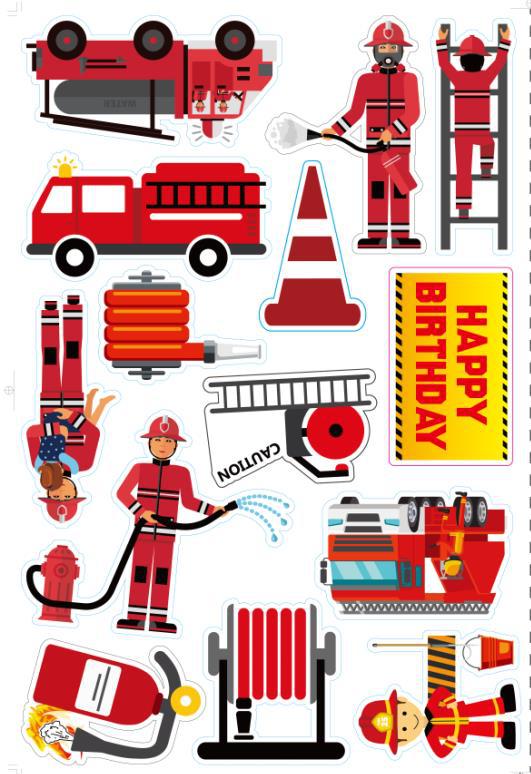 消防车插签
