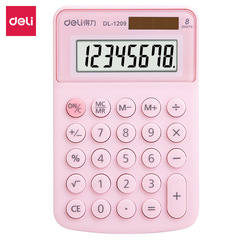 DeLix1209A Computer Mini Solar Dual Power 8-Digit Display Stylish Office Portable Calculator