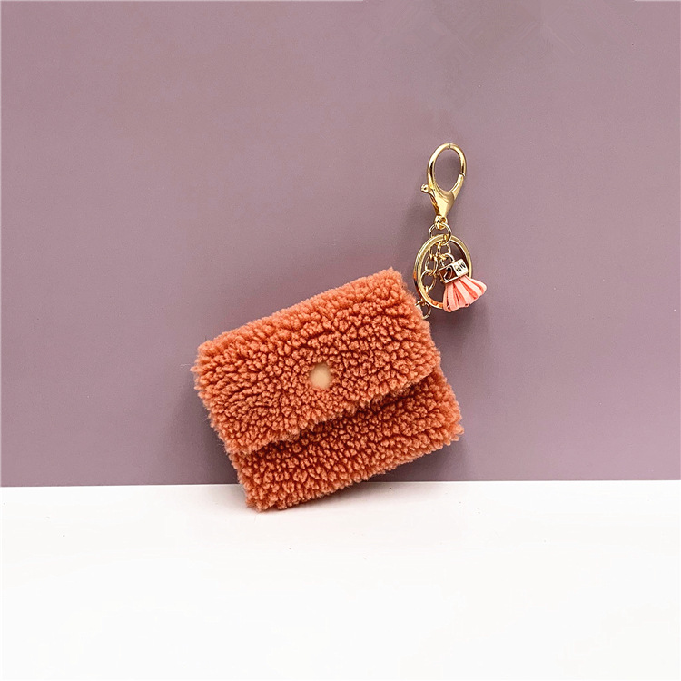 Elegant Vintage Style Solid Color Metal Fleece Unisex Bag Pendant Keychain display picture 2