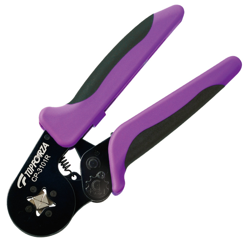 拓伏锐压接钳欧式端子棘轮压线钳自调式管形四边形欧规端子冷压钳