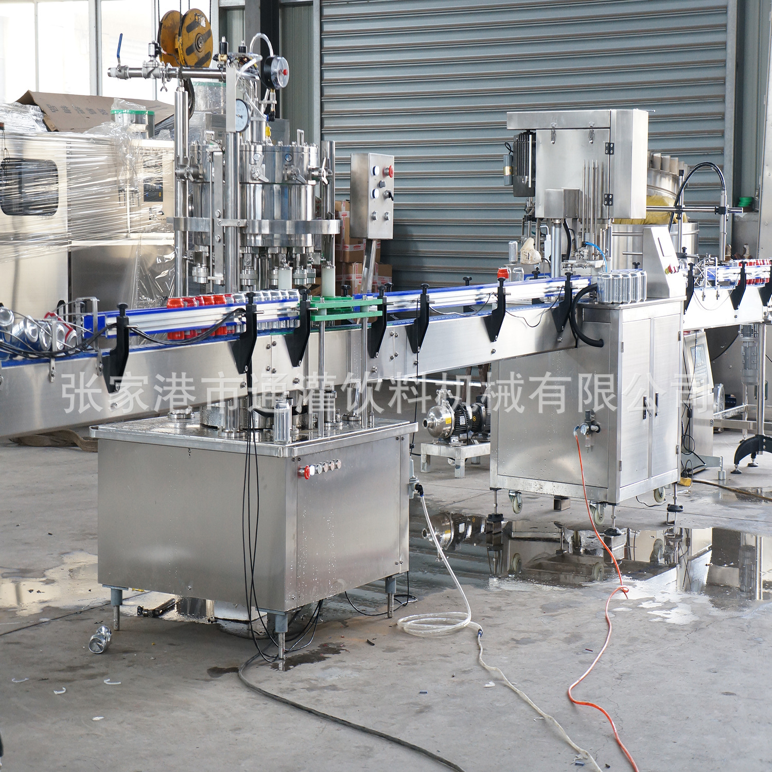厂家直供马口铁罐凉茶灌装机生产线 分体含气果汁饮料灌装线