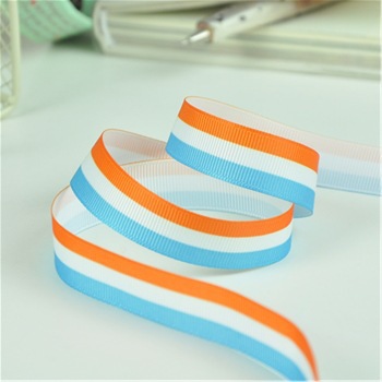 Yao Ming cinta de tres colores a rayas cinta de impresión cinta DIY ropa accesorios textiles accesorios para el cabello decoración 6 colores