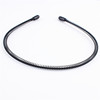 Black metal headband suitable for men and women, hair accessory for face washing