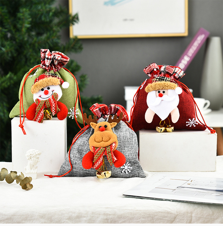 Creative Christmas Decoration Three-dimensional Doll Candy Tote Bag Wholesale Nihaojewelry display picture 21