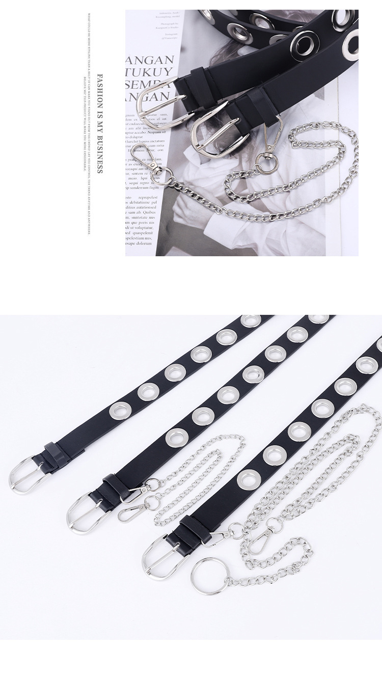 Explosion Models Eyes Full-body Hollowed Out Belt Ladies Punk Wear Chain Belt Women Wholesale Nihaojewelry display picture 8