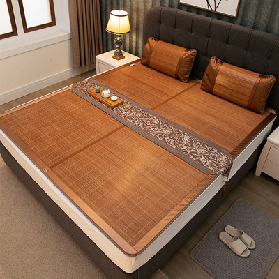 4.0对节夏凉竹席凉席碳化水磨席1.8米1.5米1.2米草席子  一件代发|ms