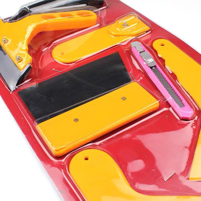 Raspador de película de coche conjunto de 7 piezas película de coche herramienta raspador de película conjunto de 7 piezas Paquete de tarjeta de succión 12-3B \ 923 image 4