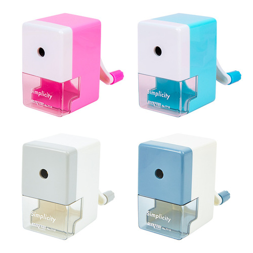7710 alloy steel core pencil sharpener cartoon hand-operated pencil sharpener automatic pen-feeding pen-turning knife drainage pencil sharpener