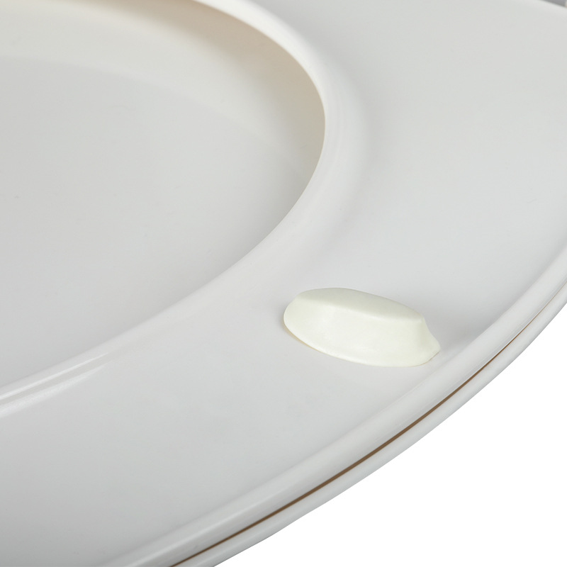 Color sólido engrosada en forma de U de 18 pulgadas universal de plástico PP cubierta de inodoro asiento de inodoro cubierta inferior cubierta de inodoro de color sólido europeo