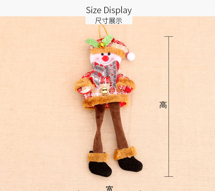 Christmas Tree Pendant Long-legged Santa Claus Small Fabric Pendant display picture 2