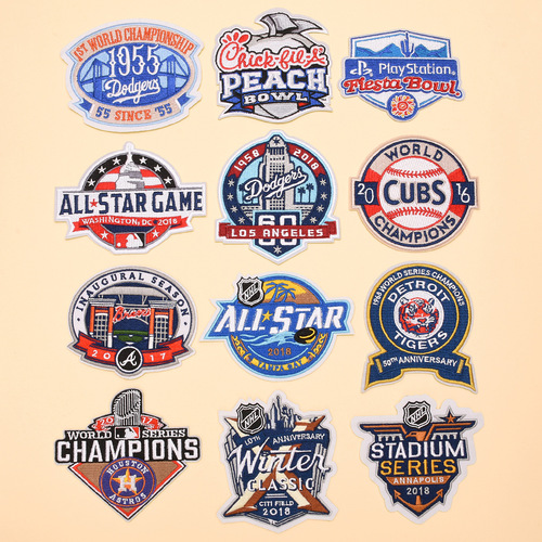 Embroidered Baseball Team Logo LOGO Patch Embroidered Badge Animal Adhesive Embroidered Badge Available in Pictures