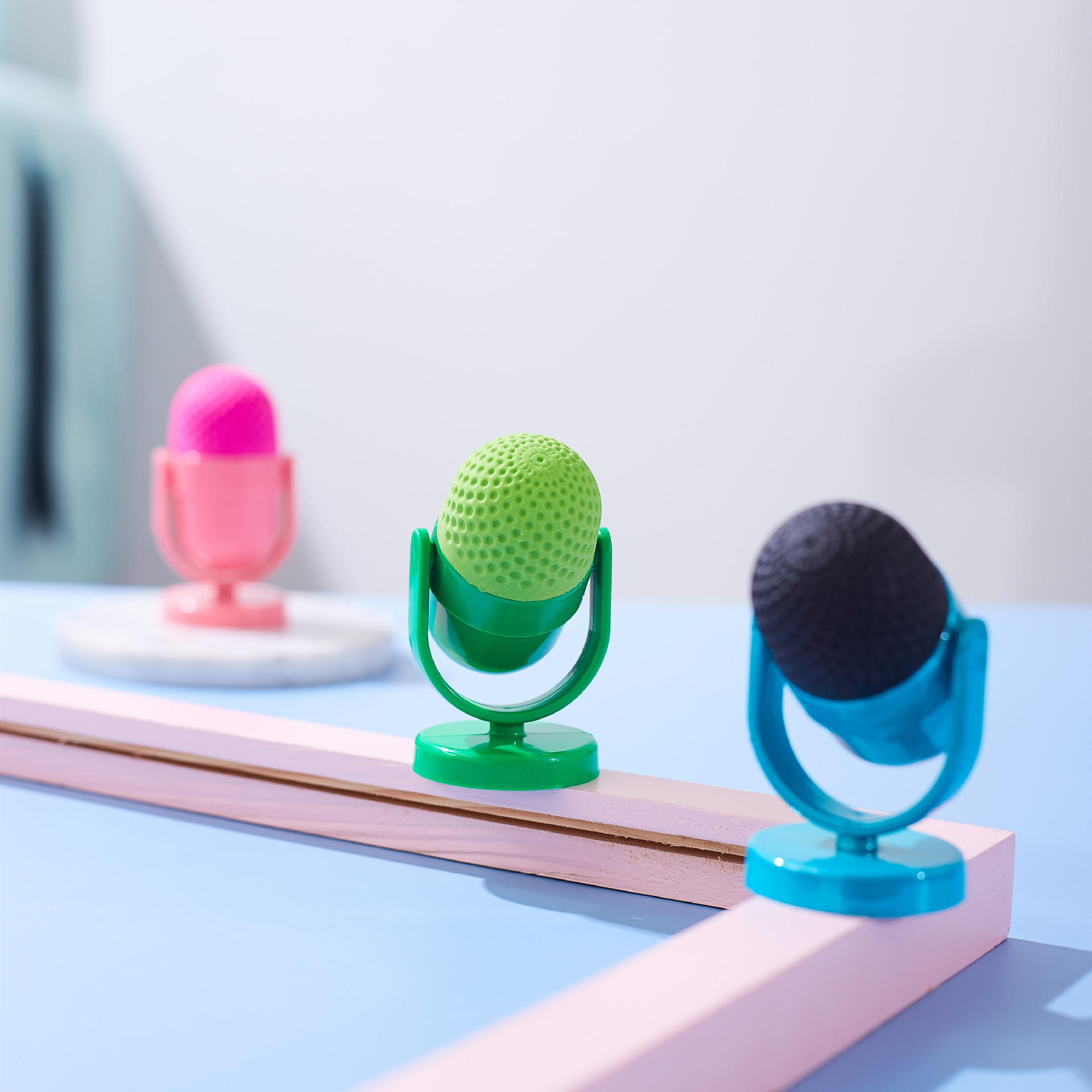 Micrófono borradora lápiz cuchillo creativo papelería suministros estudiantiles personalizados