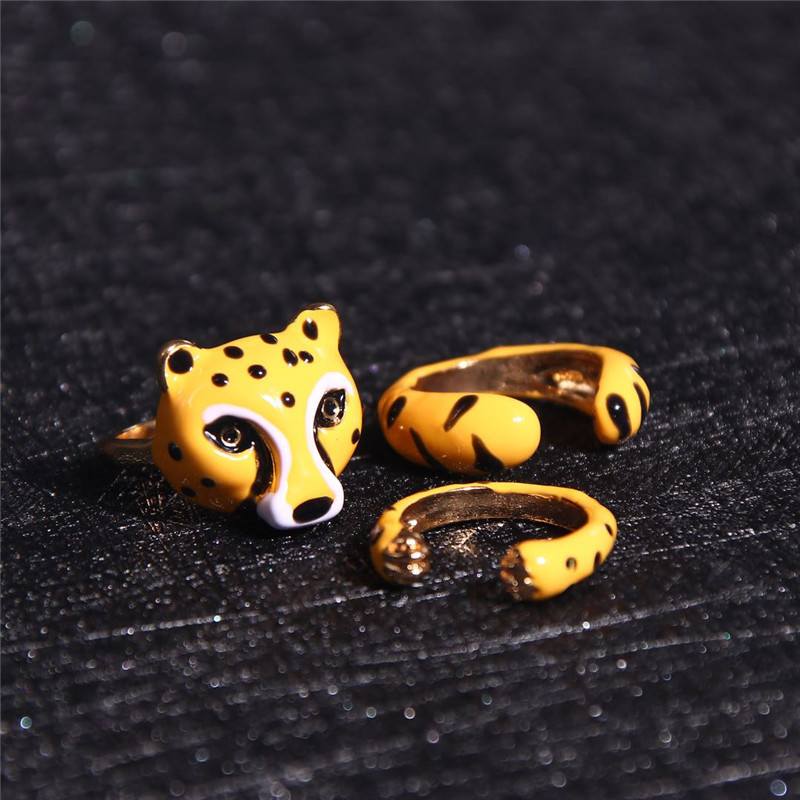 15g Weight Open Rings Classification 1 Set Quantity Holiday, Daily Occasion Alloy Material Animal, Cartoon Pattern All Seasons Season Women's Gender Plating Design Original Design, Cute Style Original Design Cute Animal Cartoon Alloy Plating Women's Open Rings 14