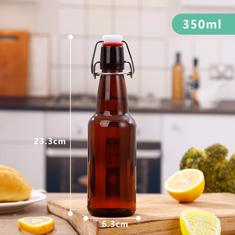 ガラス自家制スナップ白ワインボトル酵素スナップドリンクボトルジュースボトル250ml 500mlキッチンシールオイルボトル|undefined