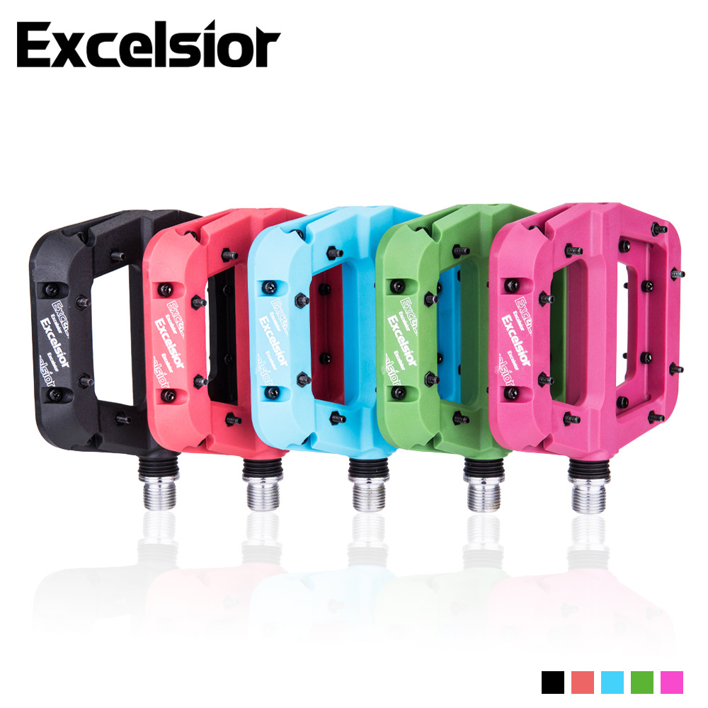 Bicycle mountain bike pedal Peilin bearing wide non-slip nylon pedal riding pedal bicycle accessories