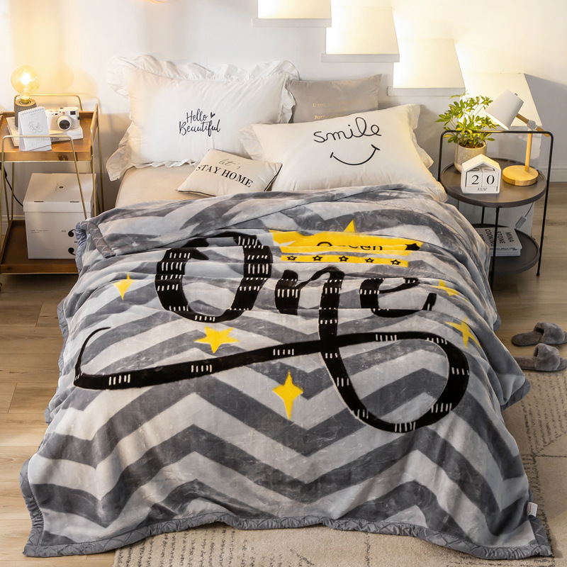Manufactor Direct selling Blanket thickening double-deck winter Raschel Blanket Supersoft Double Wedding celebration Blanket blanket wholesale