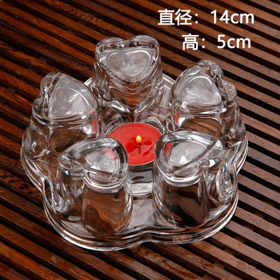玻璃茶壺加熱底座點蠟燭泡花茶茶具燒蠟燭煮茶器保溫底座溫茶爐