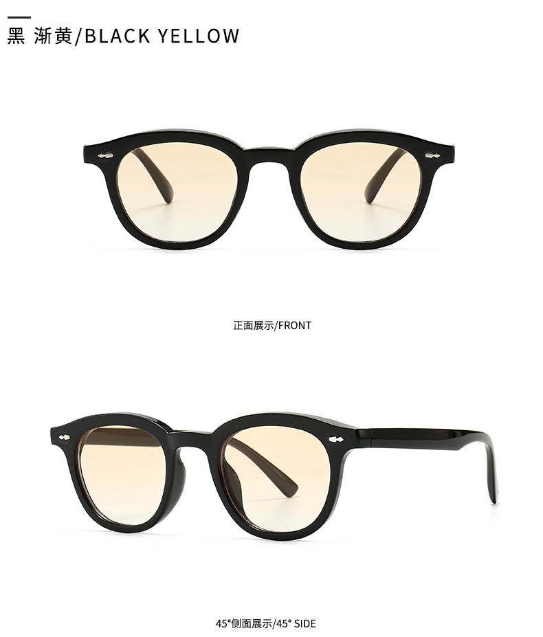 51g Weight UV400 Protection Lens Material Unisex Gender Retro Style Transparent, Yellow, Black Color Retro UV400 Protection Women's Sunglasses 11