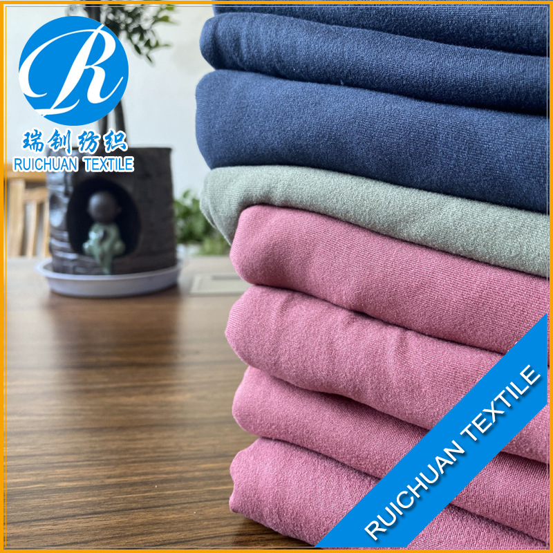 优质常年工厂供应 牛奶丝磨毛汗布  涤氨磨毛汗布 家居服睡衣面料