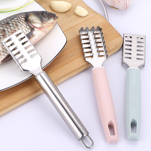 Nordic handle stainless steel fish scale planer household fish scale knife scale remover scale scraper fish scale scraper remove fish scales