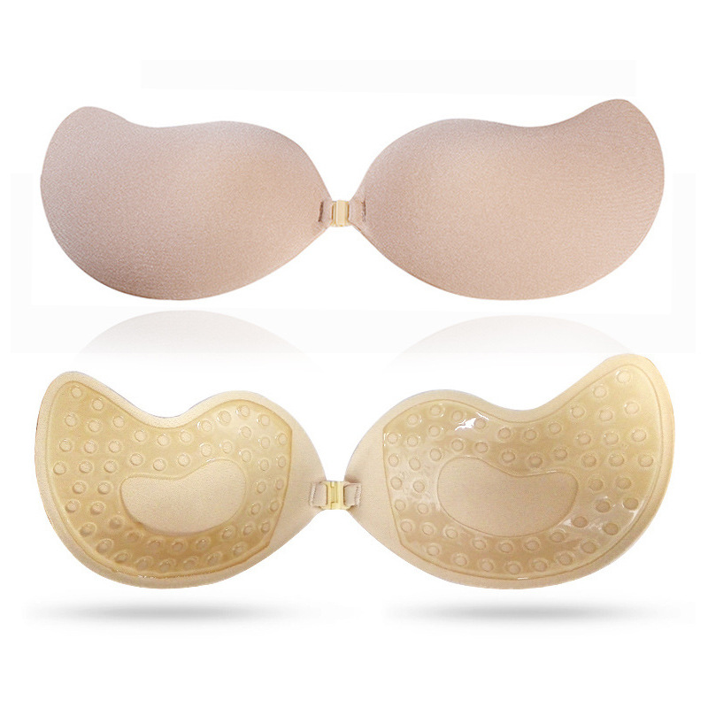 Breathable Mango Cup Bra Silicone Breast Patch Invisible Bra Button Underwear Wedding Dress Gathering One Piece Breast Patch