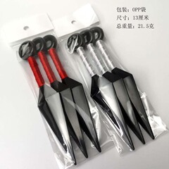 廠家大量 量大優惠 火影苦無道具 鳴人木葉塑料3支小號套裝