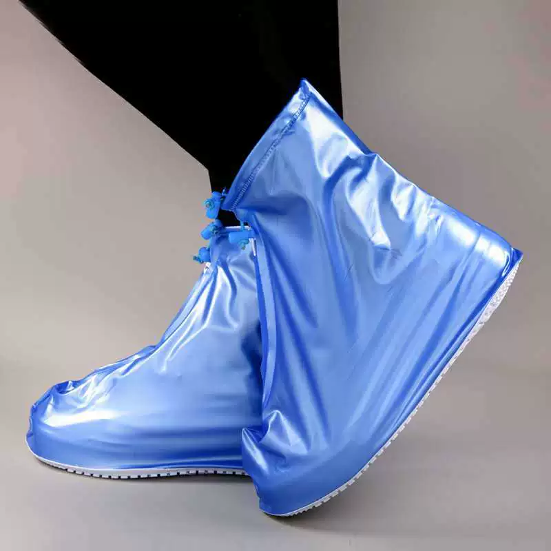 Оптовая Водонепроницаемый Бахилы Унисекс Утолщенный Водонепроницаемый Противоскользящий Бахилы ПВХ Плоский Каблук Непромокаемый Бахилы
