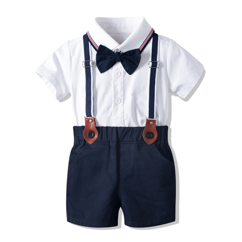 Baby boy gentleman romper suit cross-bor...