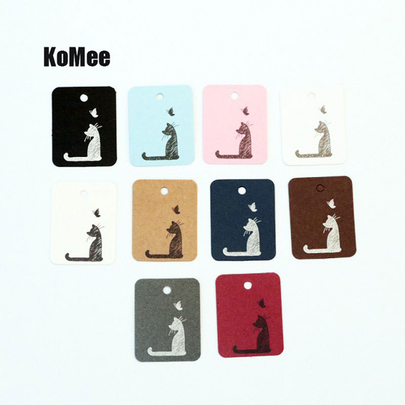 可爱小猫卡通吊牌服装吊牌商标合格证男女童装内衣标签展示卡纸