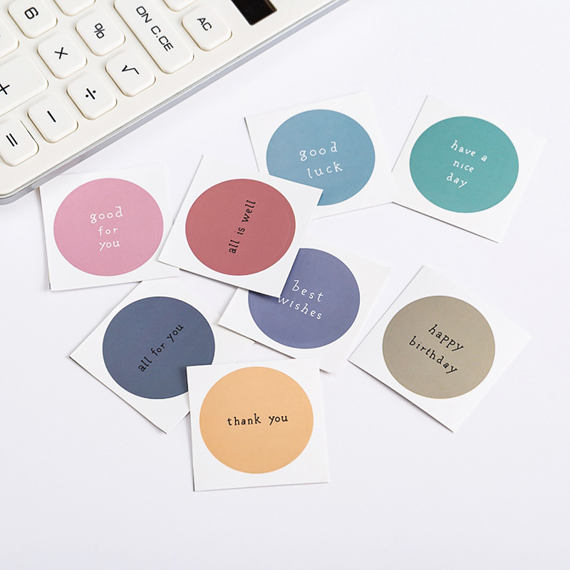 ins Morandi Dot Sticker Sealer lovely girl PDA Sticker decorate Small patterns