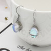 Earrings, retro crystal, accessory, Amazon, moonstone, suitable for import