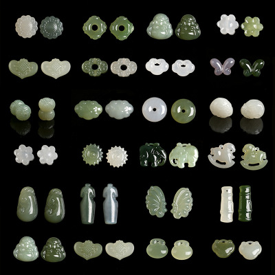 天然和田玉吊坠原矿无忧化和田白玉diy配饰小吊坠多款式玉石坠子|ms