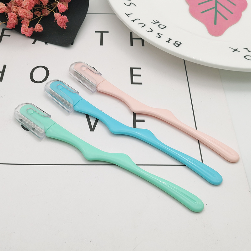 [ PS Eyebrow Trimmer]new pattern the republic of korea Beauty tool Eyebrow tool Scraping eyebrow knife Manufactor wholesale Curved handle Eyebrow knife