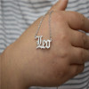 Zodiac signs stainless steel, necklace, chain with letters, English letters, wholesale