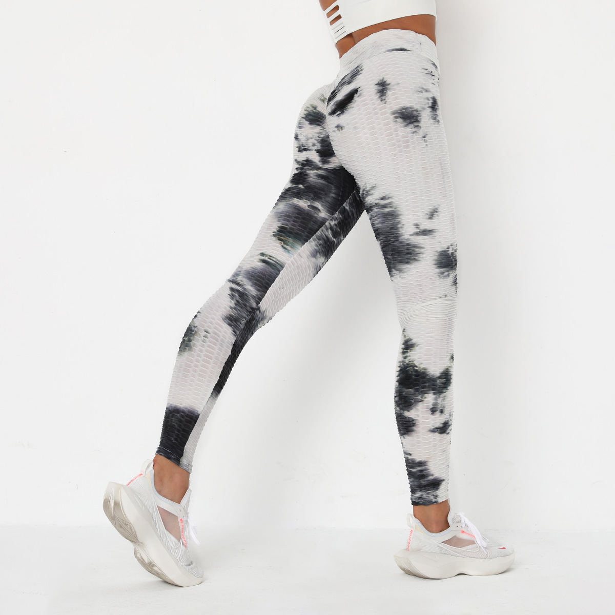 leggings ajustados de jacquard de tinta teñida con costuras NSLX8998