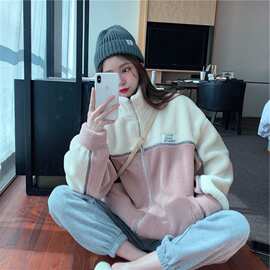 大码胖MM冬装套装时尚款秋冬装加绒加厚卫衣女中长款上衣2020新款
