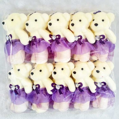 Oso de hielo 10 colores boda peluche juguete muñeca actividad pequeño regalo boda tirando muñeca de dibujos animados