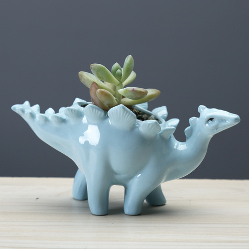 Supply of cross-border e-commerce cartoon animals, dinosaurs, succulent flower pots, home gardening, creative indoor ceramic flower ornaments