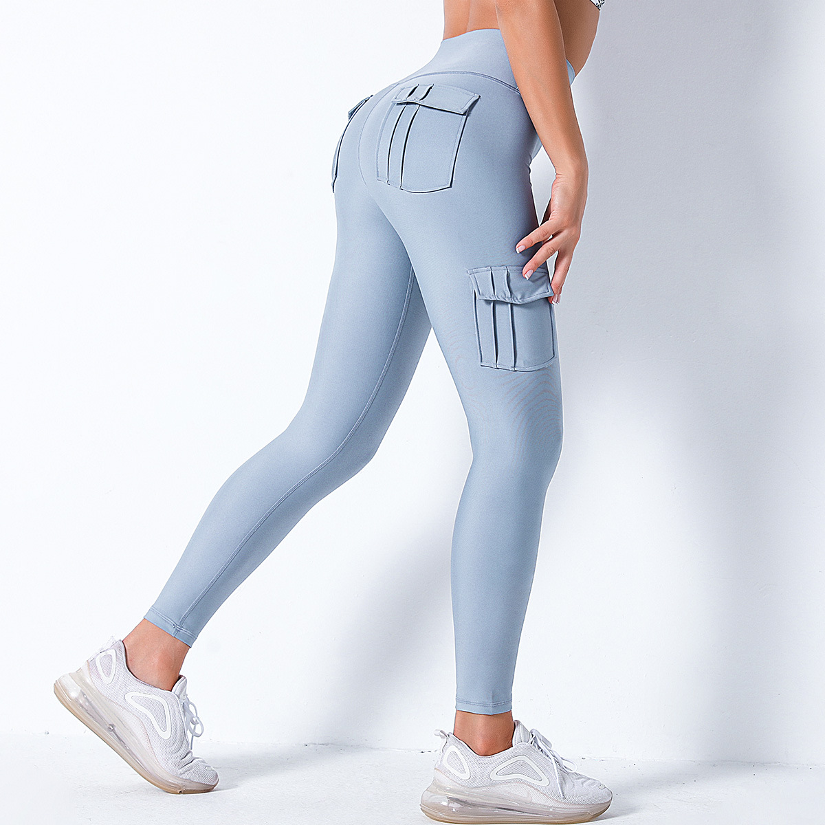 Multi-pocket Stitching Skinny Yoga Pants NSNS10678