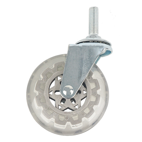 Summer aluminum alloy shopping cart universal front wheel PU crystal front wheel eight-wheel shopping cart front wheel