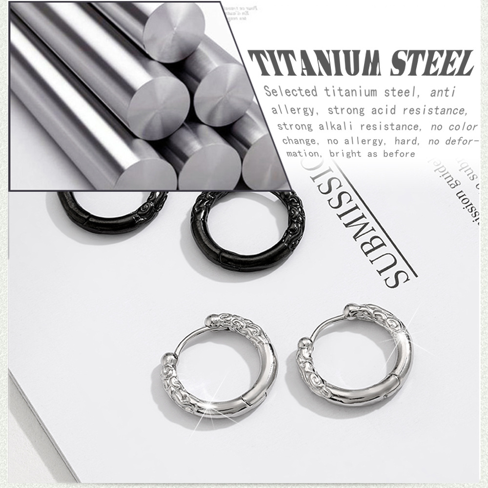 Fashion Geometric Titanium Steel Earrings Plating Stainless Steel Earrings display picture 1