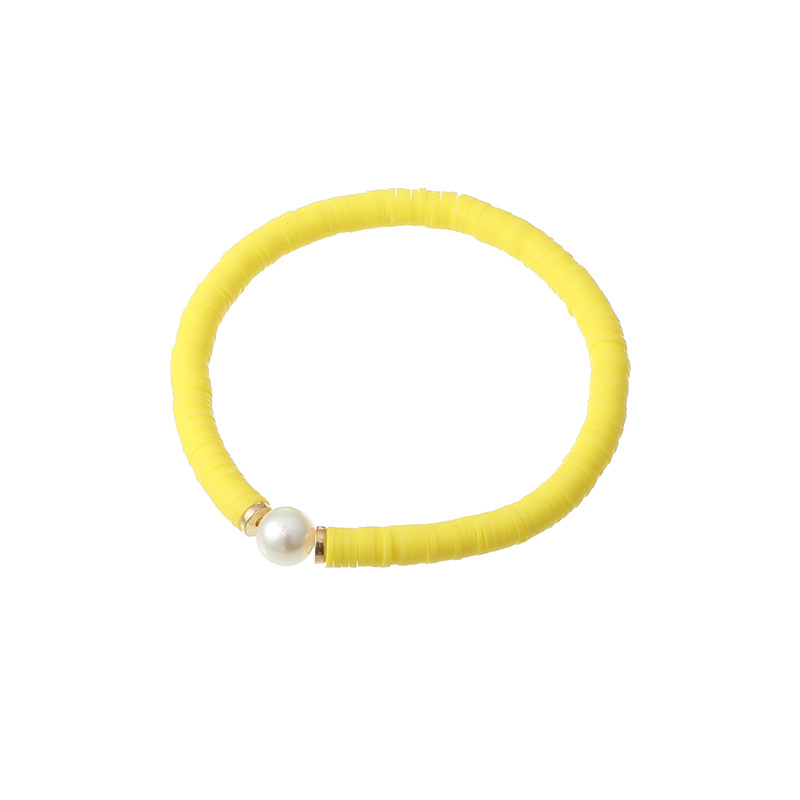 Pulsera De Cerámica Suave De Color Todo-fósforo Con Cuentas Hechas A Mano De Nueva Moda Para Mujer display picture 4