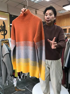 2022冬季套头打底毛衣女 日单尾货女士针织衫 大码毛衣女加厚