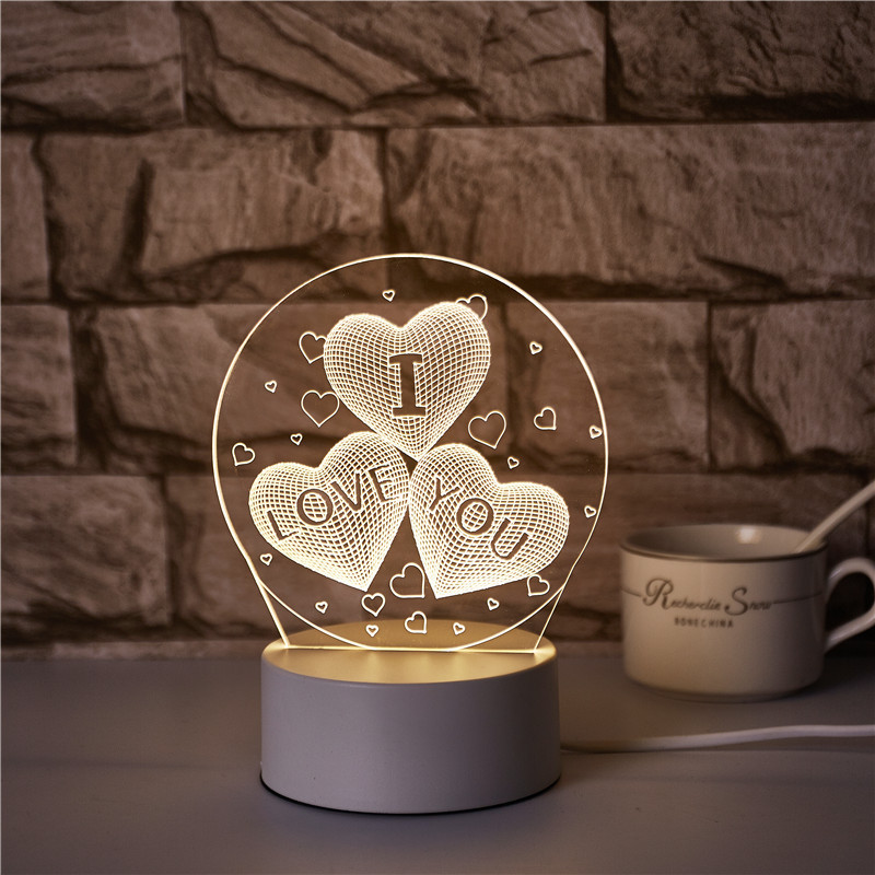 Cross-border supply 3D night light creative gift light new exotic Ferris wheel LED3D table lamp can be customized with pictures